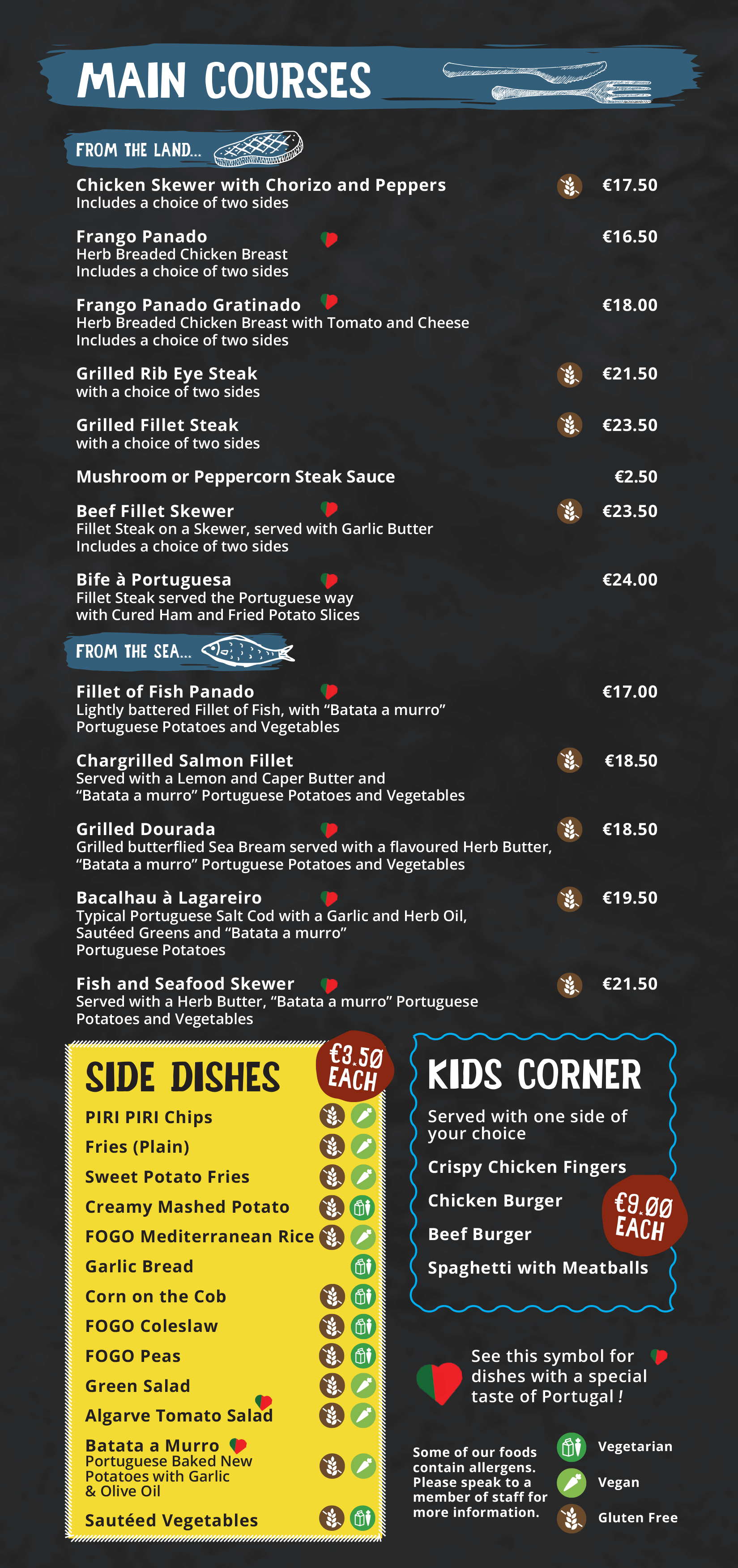 FOGO Menu FOGO Restaurant Duquesa